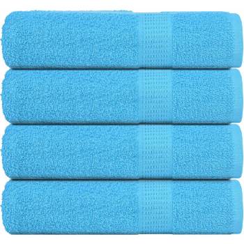 vidaXL Кърпи за душ FROGN 4 бр. Тюркоазени 70x140 см 360 г/м2 (136978)