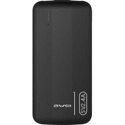 Awei P20K аварийно зарядно устройство 10000mAh, 2 USB + Type-C, PD бързо зарядно устройство, черно (P20K)