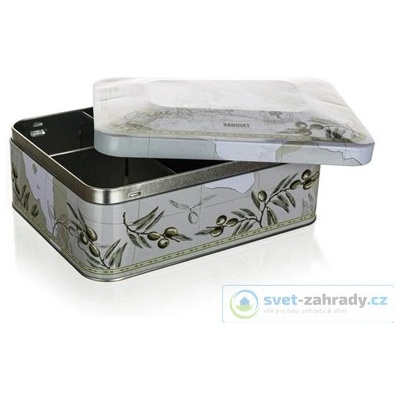 Banquet Plechovka box na Čaj Olives 20 x 15,5 x 8 cm