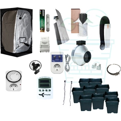 Mammoth Пълен комплект палатка за отглеждане на растения Mammoth Pro 90 x 90 x 180см / 400W (373)