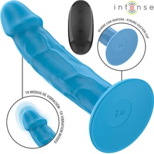 Intense Phoebe Realistic Vibrator with Suction Cup & Remote Control Blue