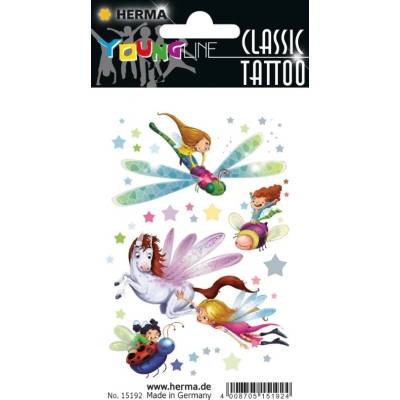 CLASSIC tetování barevné - vílí tanec 1 list / 4 tetování