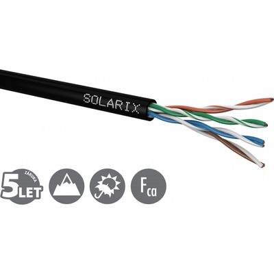 Solarix SXKD-5E-UTP-PE venkovní UTP, Cat5E, drát, PE, box, 100m