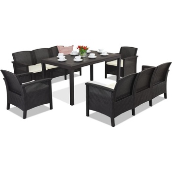 BICA Ратанов комплект Venezia Apetito 8 кафяв Bica (BCVEN8BR)