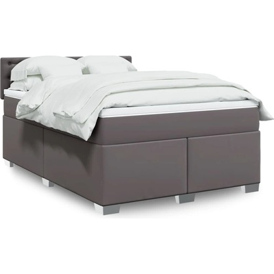 vidaXL 11461.3288426 Boxspring postel s matrací šedá umělá kůže