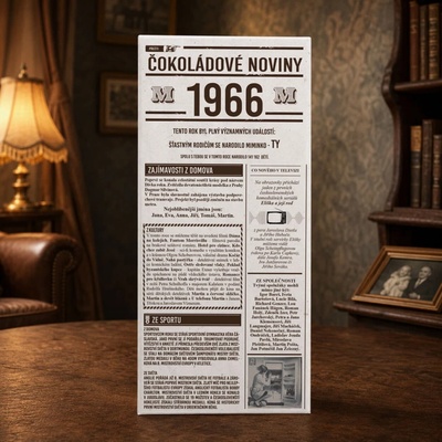 Čokoládové noviny Dárková mléčná rok narození 1966 100 g