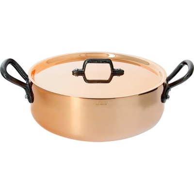 De Buyer Medený kastról na soté s liatinovými uchami 24 cm Inocuivre