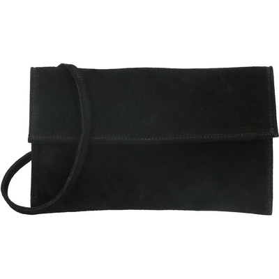 Spoločenská listová kabelka s náramkom Pearl čierna