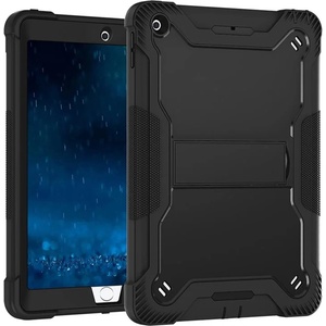 Techsuit Калъф за iPad 9.7 (2017 / 2018) + Калъф - Rugged TabShell - Черен
