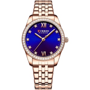 Curren Дамски часовник Curren Lalya, Син (CURREN-9086-ROSEGOLD-BLUE) Часовници