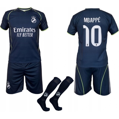 Jaks Detský futbalový dres s podkolienkami Mbappé Real Madrid modrý