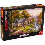 Anatolian Пъзел Anatolian от 2000 части - Къща край водопада, Сунг Ким (P3940)