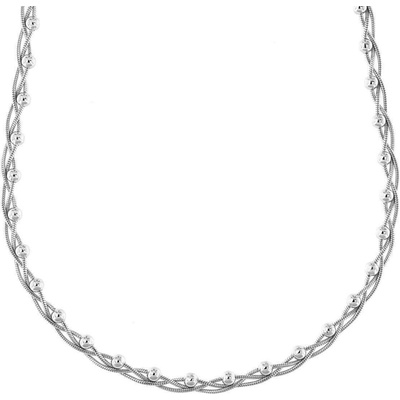 InfinitySilver Strieborný náhrdelník splietaný s guľôčkami 148101542