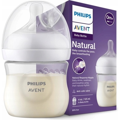 Avent flaša Natural Response priehľadná 125 ml