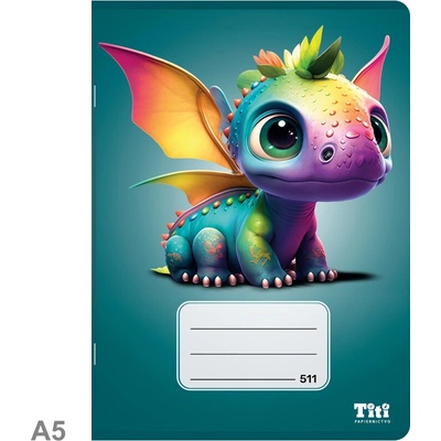 Topgal Školský zošit A5 A5 Notebook Dragon