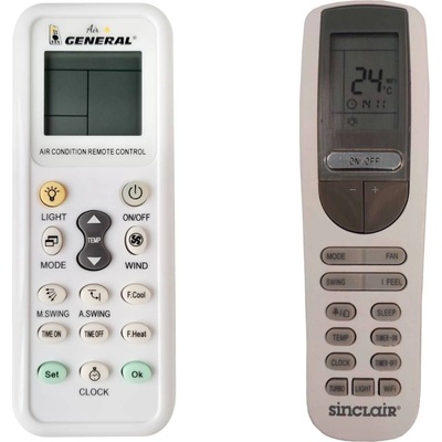 SINCLAIR YAA1FB6, YAA1FB8 - съвместимо дистанционно управление на марката General (YAA1FB6, YAA1FB8)