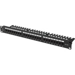 Lanberg Patch panel LANBERG - 24 порта, 1U, 19", Cat. 6a UTP, с кабелен организатор, черен (PPUA-1124-B)