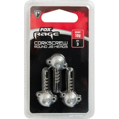 FOX Rage Jigová hlavička Corkscrew Round Jig Heads 20g 3 ks