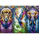 Trefl - Puzzle Stained glass: Animals - 1 000 piese