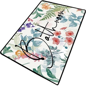 Foutastic Постелка за баня 70x120 cm Green In Flower - Foutastic (510CHL1365)