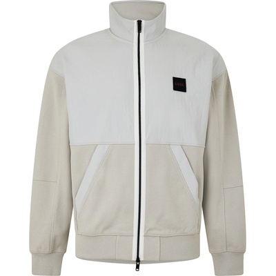 HUGO BOSS Поларено горнище с цип Boss Men's ZeNylon Full Zip Fleece Hoodie - Light Beige 271