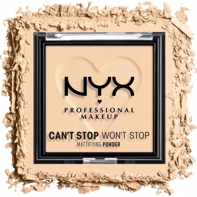 NYX Professional Makeup Can't Stop Won't Stop Mattifying Powder zmatňujúci púder 02 Light 6 g