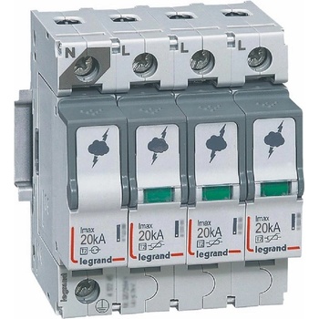 Image 1 of Legrand Катоден отводител тип 2 SPD 20kA 320V 3P+N L - 412225 (412225)