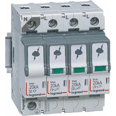 Legrand Катоден отводител тип 2 SPD 20kA 320V 3P+N L - 412225 (412225)