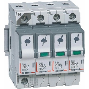 Legrand Катоден отводител тип 2 SPD 20kA 320V 3P+N L - 412225 (412225)