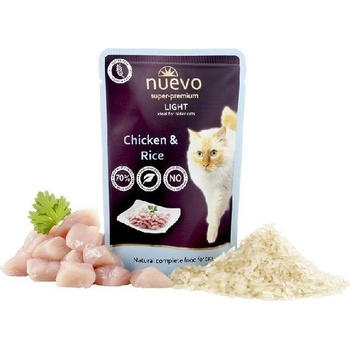 NUEVO cat Light Chicken with Rice 85 g