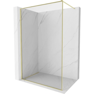 Mexen Kioto-XF душ стена Walk-in с рамка 140 x 202 см, прозрачен 10 мм, злато матово - 800-140-104-55-00-X (800-140-104-55-00-X)