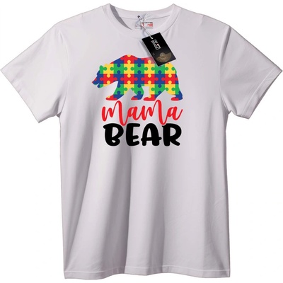 NOONEBRAND Тениска Мама Мечка Пъзел - 3XL, Black