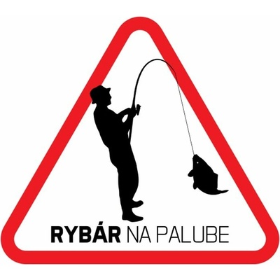 Delphin Nálepka Na palube SK - Rybár na palube