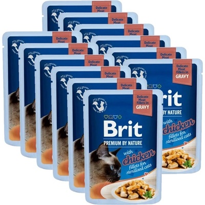 Brit Капсула BRIT Premium Cat Delicate Fillets in Gravy with Chicken for Sterilised 12 x 85 г