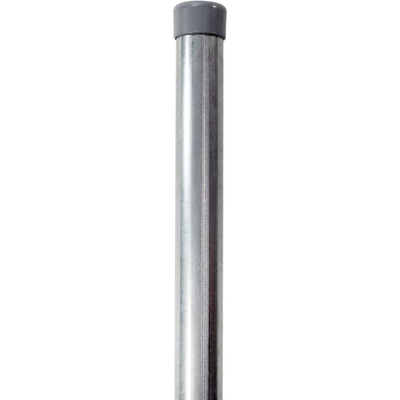Plotový stĺpik, striebornosivý, 200 cm, ⌀ 38 mm, oceľ, 7027226