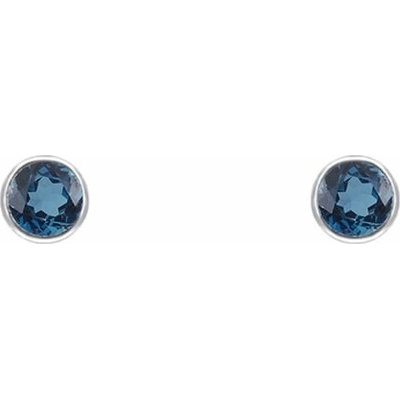 Eppi Minimalistické bezel náušnice s londýnskými topásmi Viosa E45908