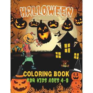 Halloween Coloring Book For Kids Ages 4-8: 50 Fun And Spooky Halloween Coloring Pages For Boys, Girls and Kids (Spooktacular Halloween Coloring Book) | Blu Volta Publishing (2020)