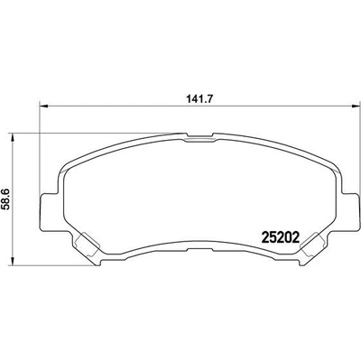 BREMBO Sada brzdových platničiek kotúčovej brzdy P79028