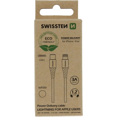Swissten 71505301ECO USB-C/Lightning, 1,2m, bílý