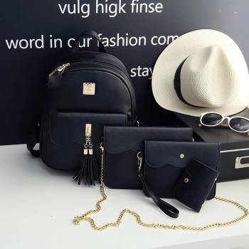 Image 1 of Дамска раница - Asti - комплект от 4 части | Кожени раници дамски