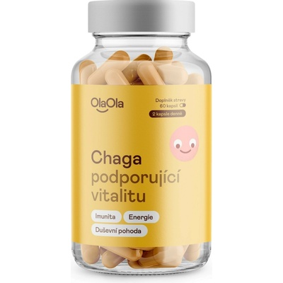 OlaOla Chaga podporujúca vitalitu 60 kapsúl