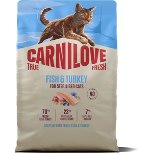 CARNILOVE True Fresh Cat Fish & Turkey за кастрирани възрастни котки 6 кг