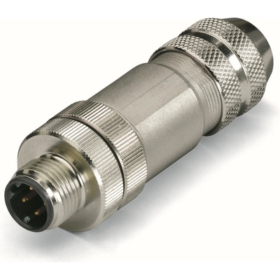 WAGO Konektor 756-9501/060-000 4 pól stíněné axiální zástrčka M12 pružina IP67 756-9501/060-000