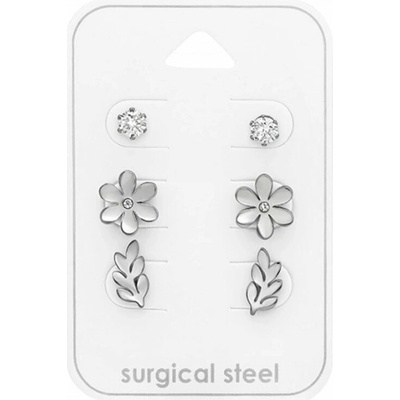 Mabell Set dámských náušnic z chirurgické oceli NIKA CZ22145417C45 – Zboží Mobilmania