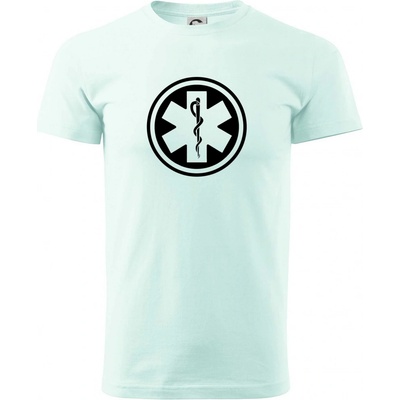 Rescue logo samostatné guľaté tričko frost