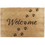 Artsy Mats Изтривалка от кокосови влакна 60x90 cm Welcome Paws - Artsy Doormats (9060-WELCOMEPAWS)