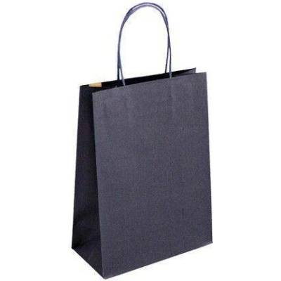 Papírová taška modrá Blu 200x100x280 mm s krouceným uchem