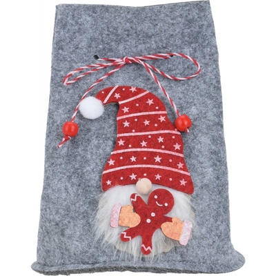 Home Styling Collection Vánoční pytel na dárky se skřítkem 12 x 14,5 cm barva šedá – Hledejceny.cz