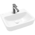 Villeroy & Boch O. novo - Умивалник за монтаж върху плот, 45x37 см, без преливник, отвор за смесител, CeramicPlus, алпийско бяло 43444LR1 (43444LR1)