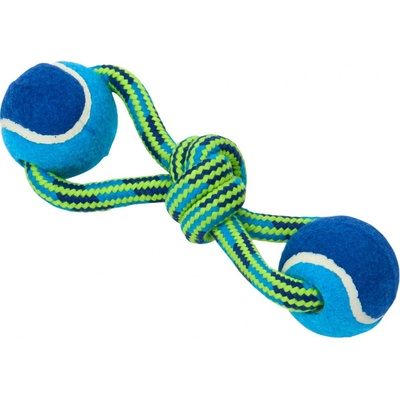 Hračka pes BUSTER Slučka s tenisáky Double modr / z 23 cm